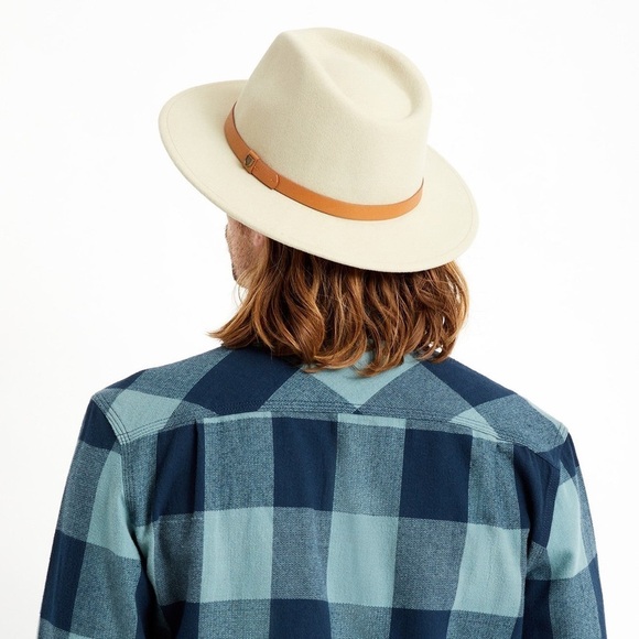 Brixton Messer Fedora Wool Hat- Gravel - Picture 4 of 11